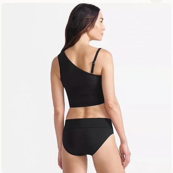 Lands end Ruched One Shoulder Midkini Swim Set - Picture 5 of 6